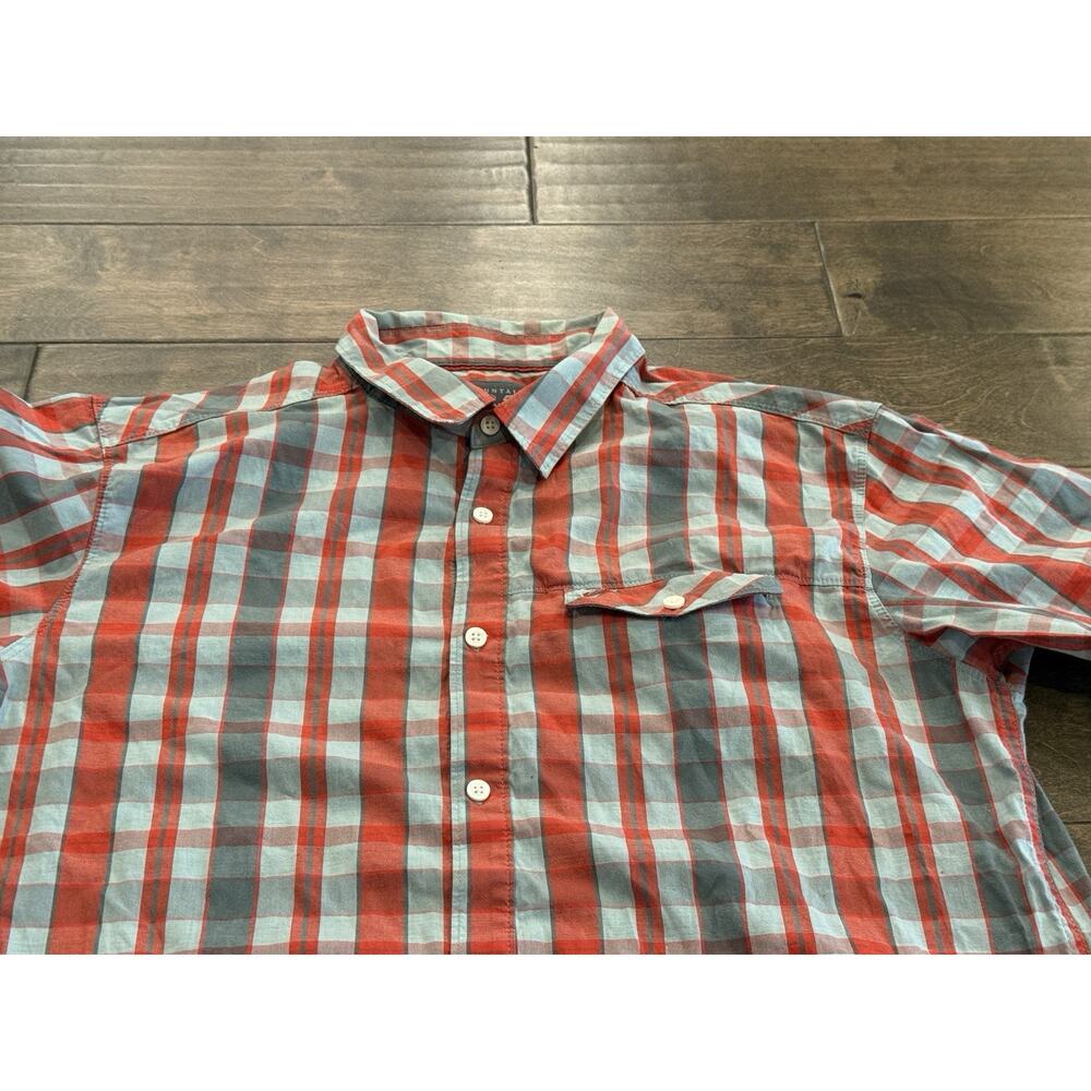 Mountain Hardwear Mens Multicolor Plaid Short Sleeve Button Up Shirt Size L - Picture 4 of 9